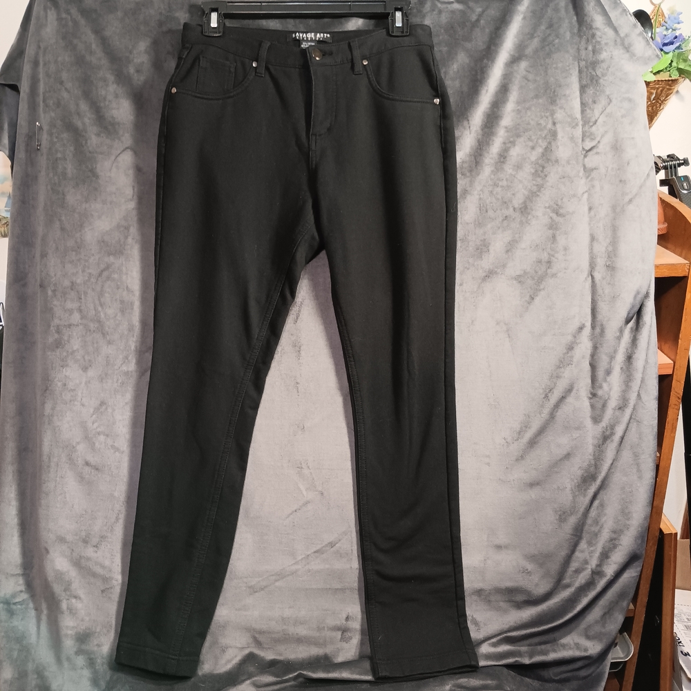 Black Straight-Leg Stretch Jeans